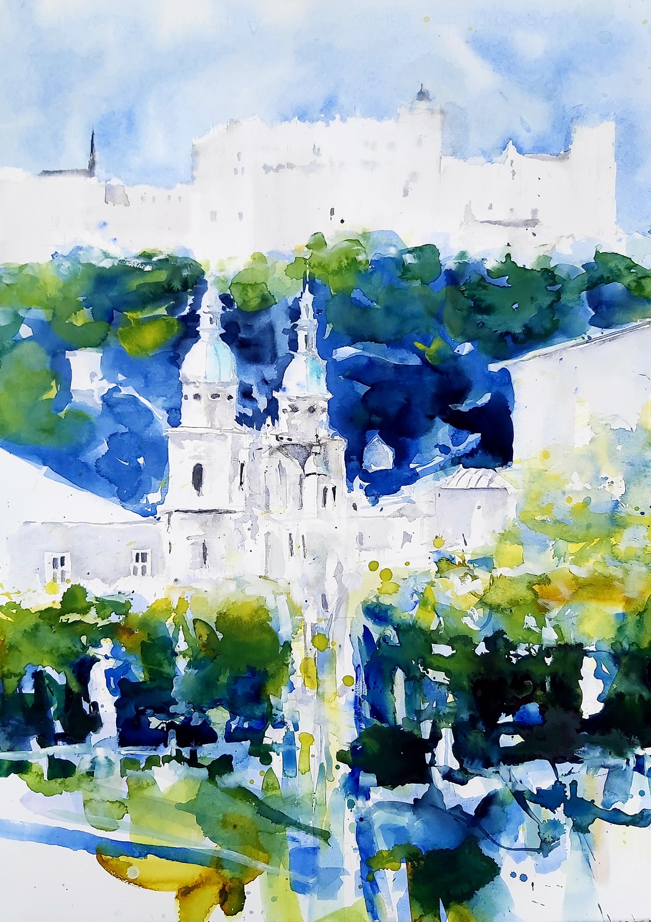 #salzburg #modernart #watercolour #aquarell #kunst #berchtoldvilla